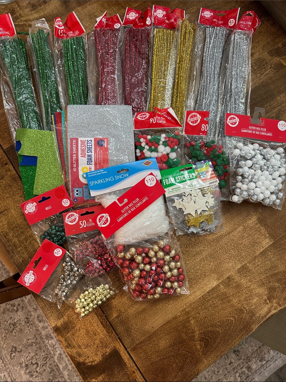Holiday Craft Mix Pack – Assorted Red, Green, Gold, Silver Decorations